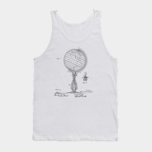 Globe Vintage Patent Hand Drawing Tank Top